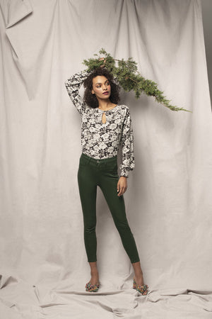 Holiday Floral Leah Top