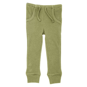 Organic Thermal Kids' Jogger Pants- Sage